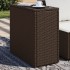 Mesa auxiliar jardín tapa vidrio ratán PE marrón 58x27,5x55