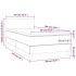 Cama box spring con colchón terciopelo gris claro 90x190
