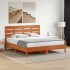 Cabecero de cama madera maciza de pino marrón cera 180