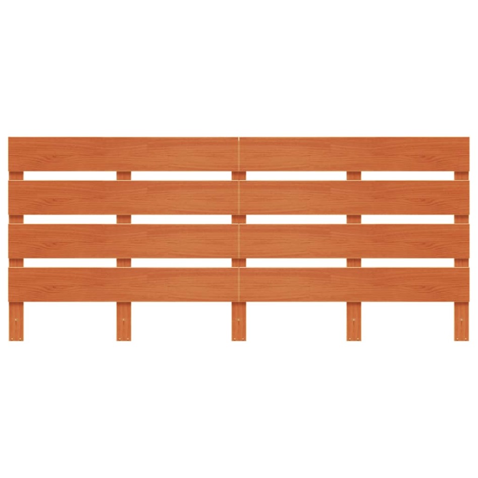 Cabecero de cama madera maciza de pino marrón cera 180