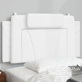 Cabecero de cama acolchado cuero sintético blanco 100