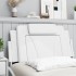 Cabecero de cama acolchado cuero sintético blanco 100