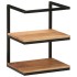 Estante de pared madera maciza de acacia y hierro 40x30x50