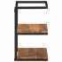 Estante de pared madera maciza de acacia y hierro 40x30x50