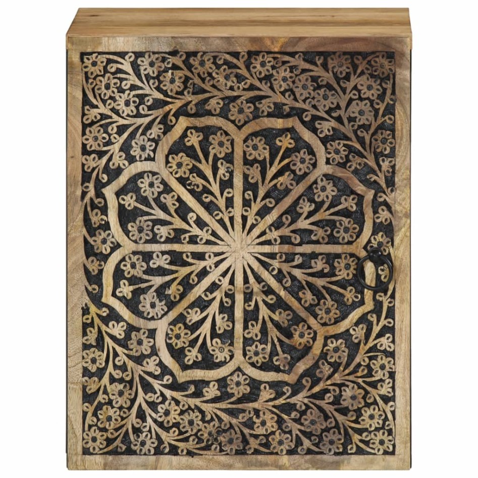 Armario de baño de pared madera maciza de mango 38x33x48