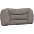 Cabecero de cama acolchado tela gris taupé 90