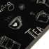 Alfombra de cocina lavable terciopelo Morning negro 60x300