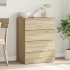 Aparador de madera de ingeniería roble Sonoma 60x39x80
