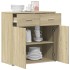 Aparador de madera de ingeniería roble Sonoma 79x38x80