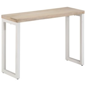Mesa consola madera maciza de mango y hierro 110x35x76