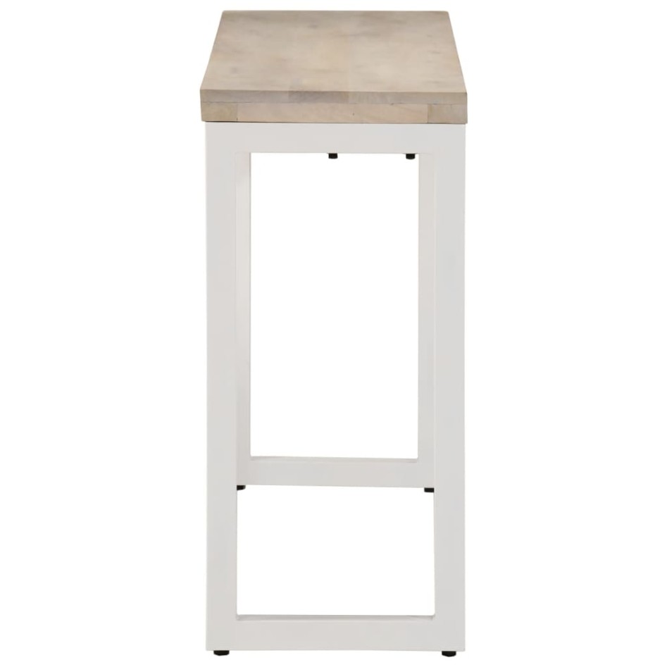 Mesa consola madera maciza de mango y hierro 110x35x76