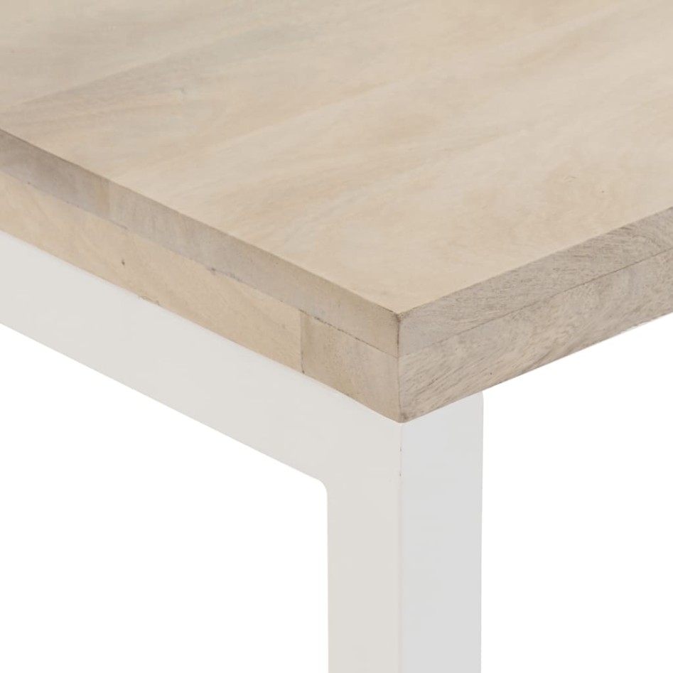 Mesa consola madera maciza de mango y hierro 110x35x76