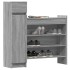Zapatero madera de ingeniería gris Sonoma 100,5x28x100