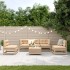 Juego de muebles de jardín 6 pzas y cojines madera maciza