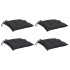 Cojines de silla de jardín 4 uds tela Oxford negro 40x40x7