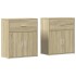 Aparador de madera de ingeniería 2 uds roble Sonoma 60x31x70