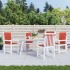 Cojines silla respaldo bajo 4 ud tela rojo melange 100x50x4
