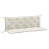 Cojines para banco jardín 2 uds tela crema melange 150x50x7