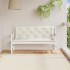 Cojines para banco jardín 2 uds tela crema melange 150x50x7