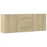 Aparadores 3 uds madera contrachapada color roble