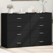 Aparadores 2 uds madera de ingeniería negro 60x39x80 cm