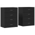 Aparadores 2 uds madera de ingeniería negro 60x39x80