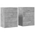 Aparadores 2 uds madera de ingeniería gris hormigón 60x39x80