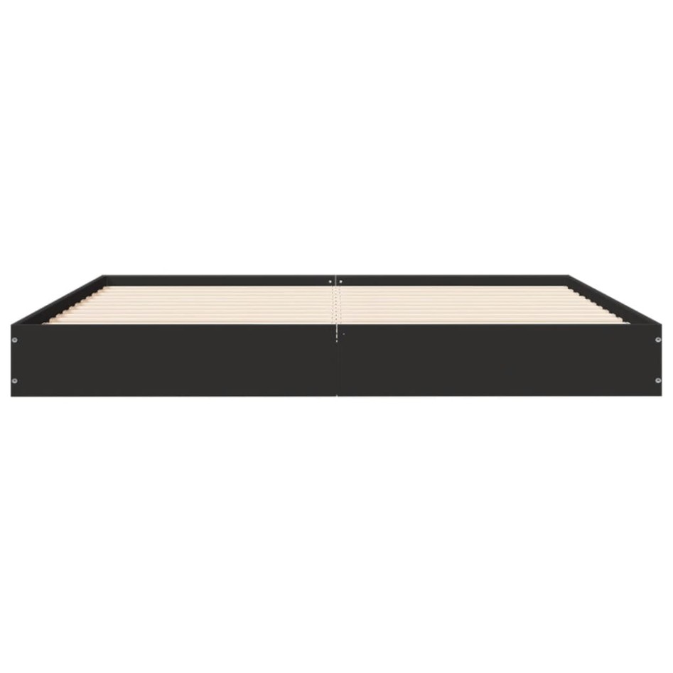 Estructura de cama sin colchón negro 160x200