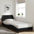 Cama con colchón tela negro 90x200
