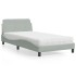 Cama con colchón terciopelo gris claro 100x200