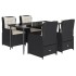Set de muebles jardín 5 pzas con cojines ratán sintético