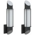 Apliques de exterior 2 unidades acero inoxidable