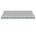 Toldo retráctil aluminio y tela gris antracita y blanco 3x2,5