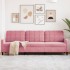 Sofá de 3 plazas terciopelo rosa 210