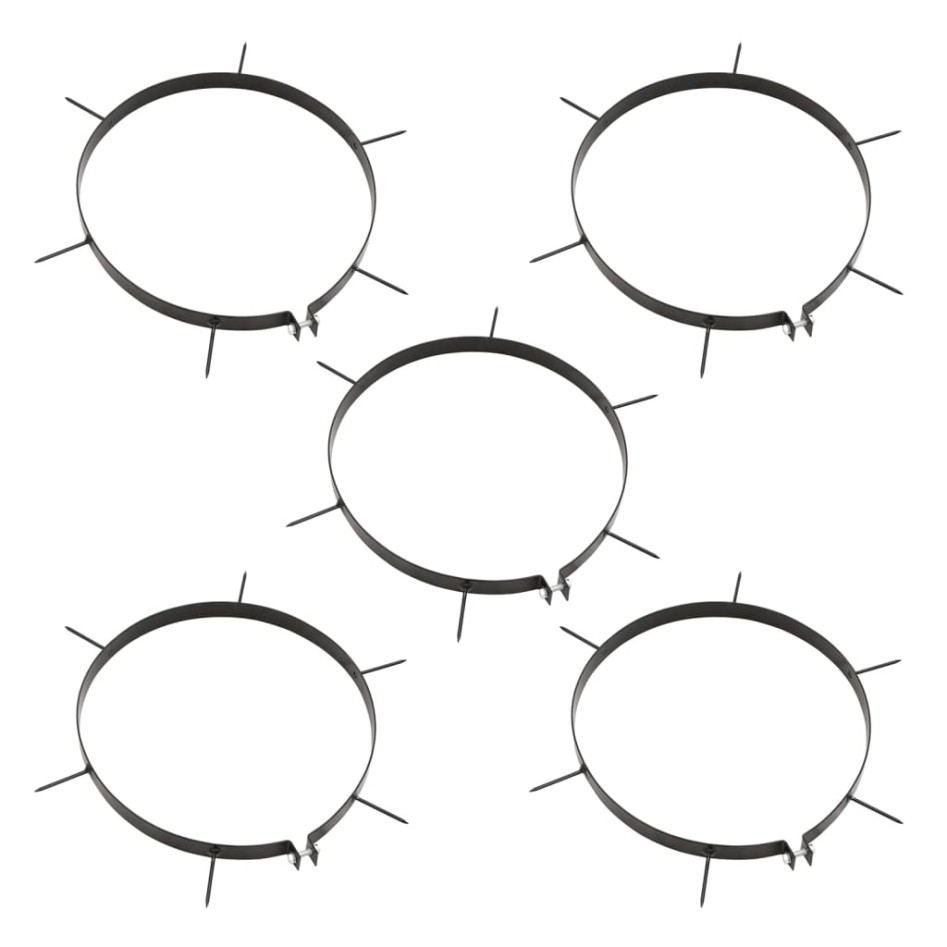 Rodillo de césped con abrazaderas aireadoras hierro negro 63