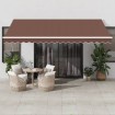 Toldo retráctil manual marrón 450x300 cm