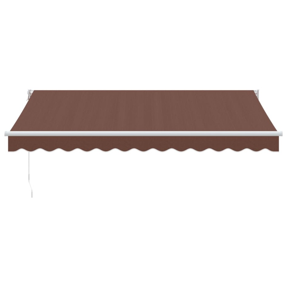 Toldo retráctil manual marrón 350x250