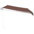 Toldo retráctil manual marrón 350x250