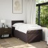 Cama box spring con colchón tela marrón oscuro 100x200