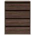 Cajonera de esquina madera ingeniería marrón roble 60x41x76