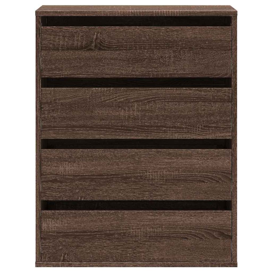 Cajonera de esquina madera ingeniería marrón roble 60x41x76