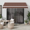 Toldo retráctil automático burdeos 300x250 cm