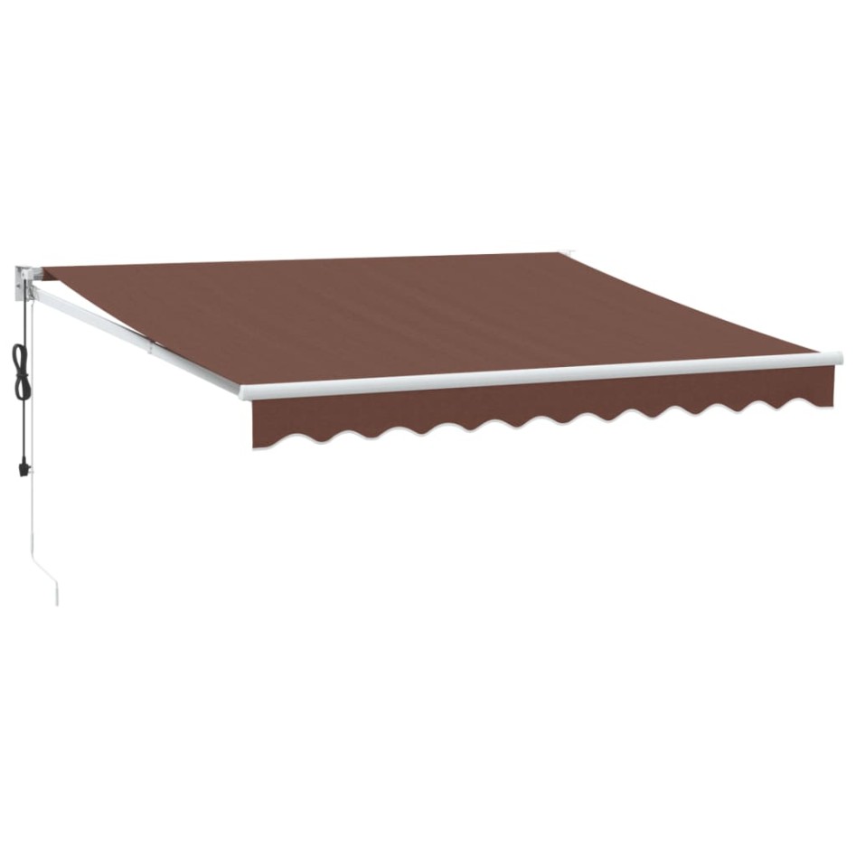 Toldo retráctil automático burdeos 300x250