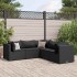 Set de muebles de jardín 5 pzas y cojines ratán sintético