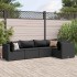 Set de muebles de jardín 5 pzas y cojines ratán sintético