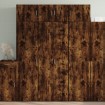 Aparador alto madera de ingeniería roble ahumado 70x42,5x185 cm