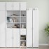 Armario estrecho madera de ingeniería blanco 30x42,5x225