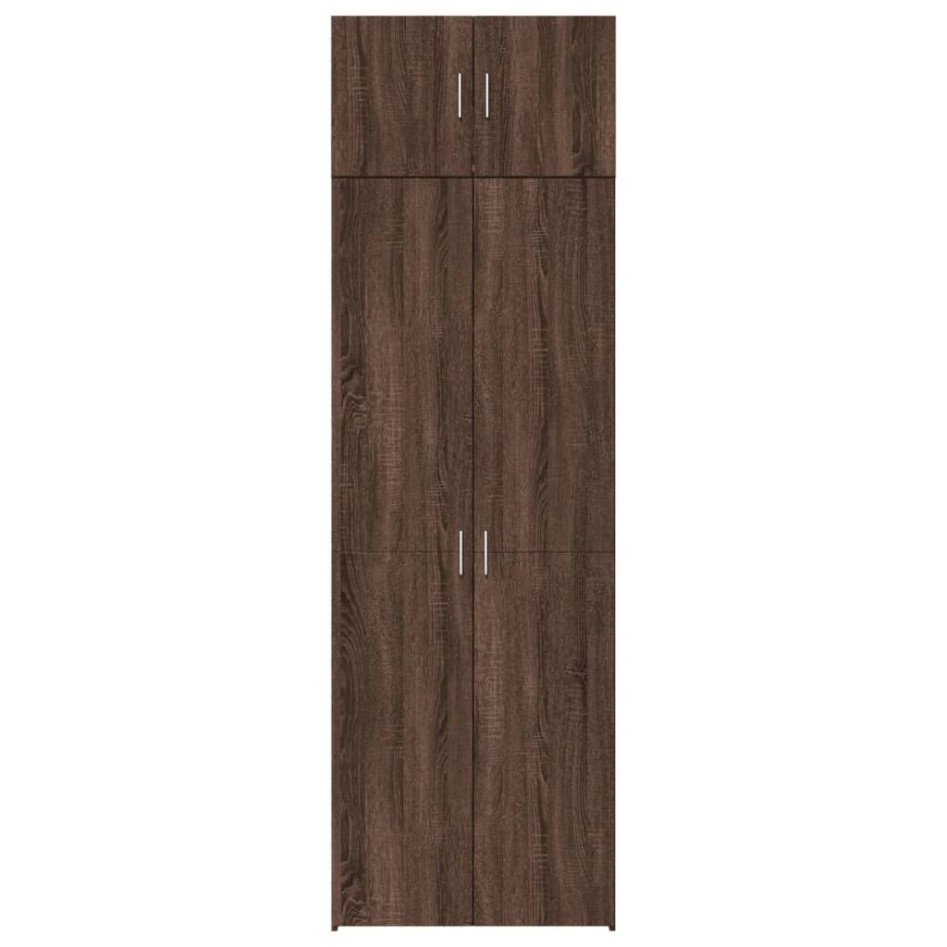 Armario de madera ingeniería marrón roble 70x42,5x225