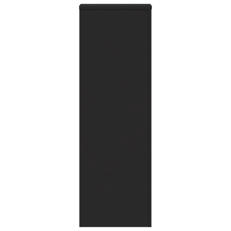 Soportes para plantas madera de ingeniería negro 33x33x100