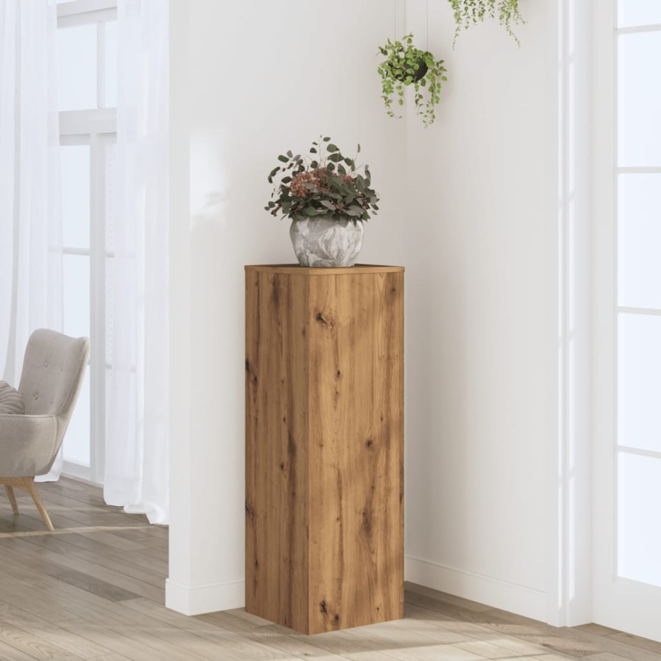 Soportes de planta madera ingeniería roble artisian